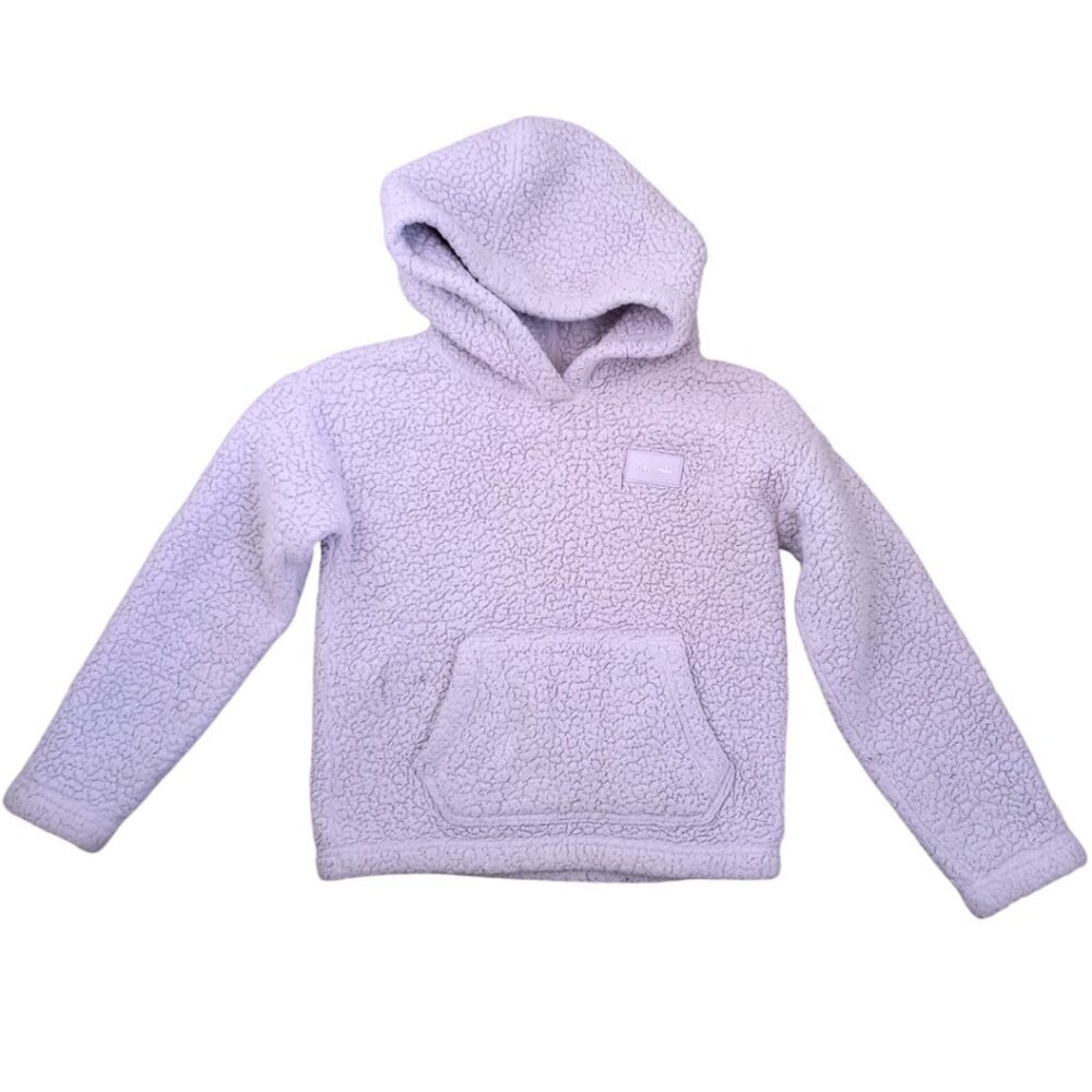 Abercrombie Kids Lavender Sherpa Hoodie – Soft Fleece Pullover, Size 9/10